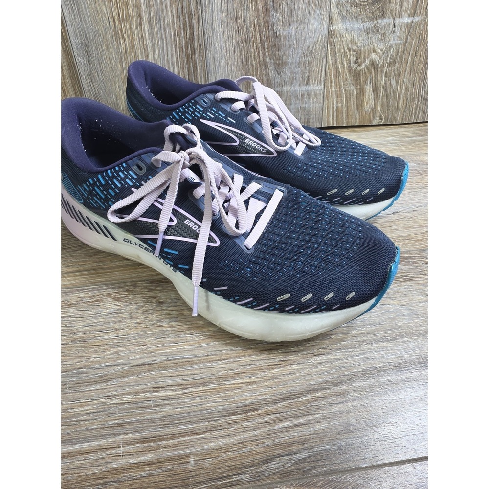 Brooks Womens Glycerin GTS 20 1203701B499 Blue Running Shoes Sneakers Size 10 B